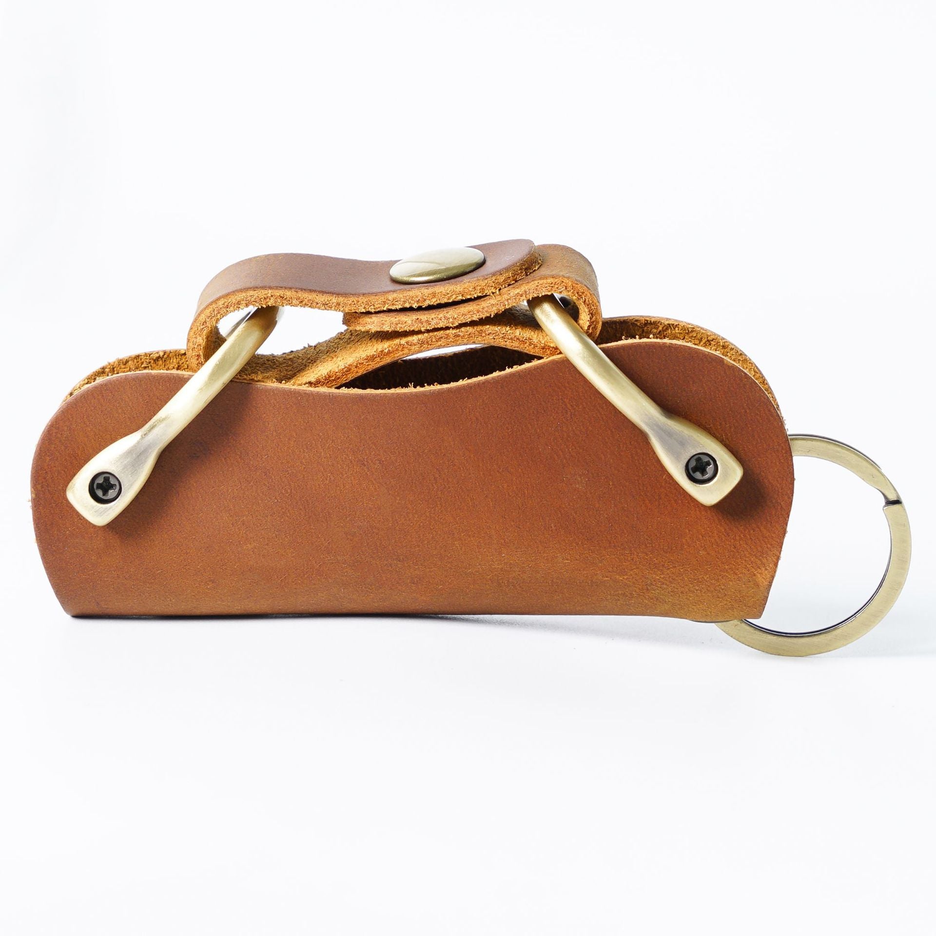 Wholesale Cowhide Creative Household Handmade Storage Leather Keychain